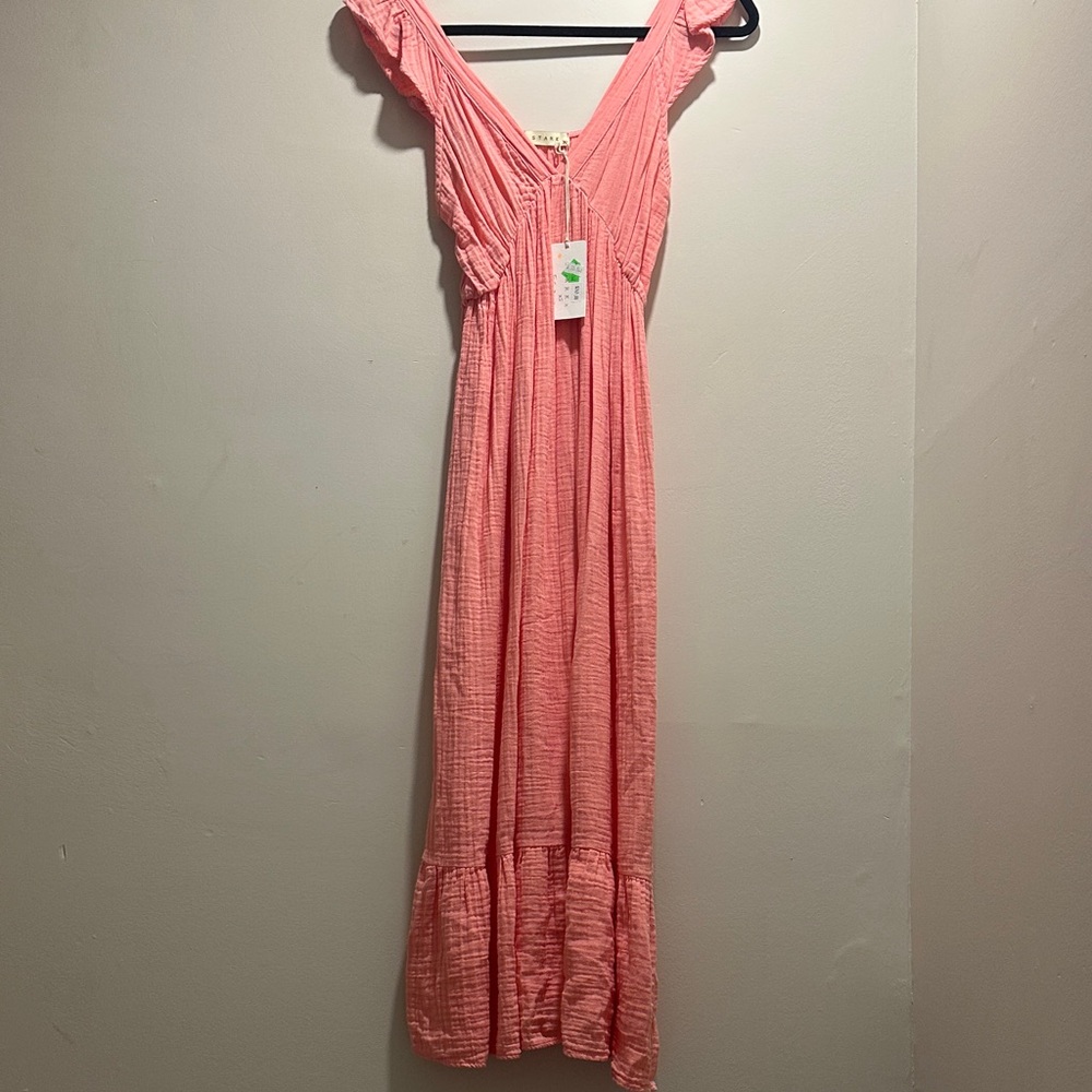 Cotton Fufu Dress in Geranium
